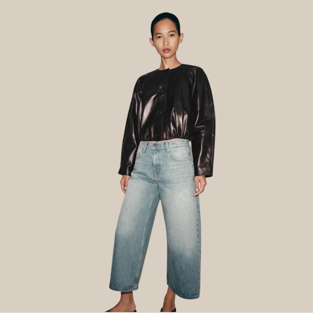 ZaraMid-Length Culotte Jeans — Light Blue - Picture 3 of 3
